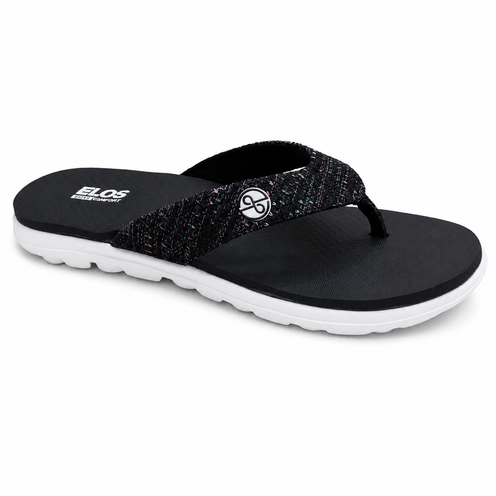 ELOS Knit Black Women's Comfort Flip Flops