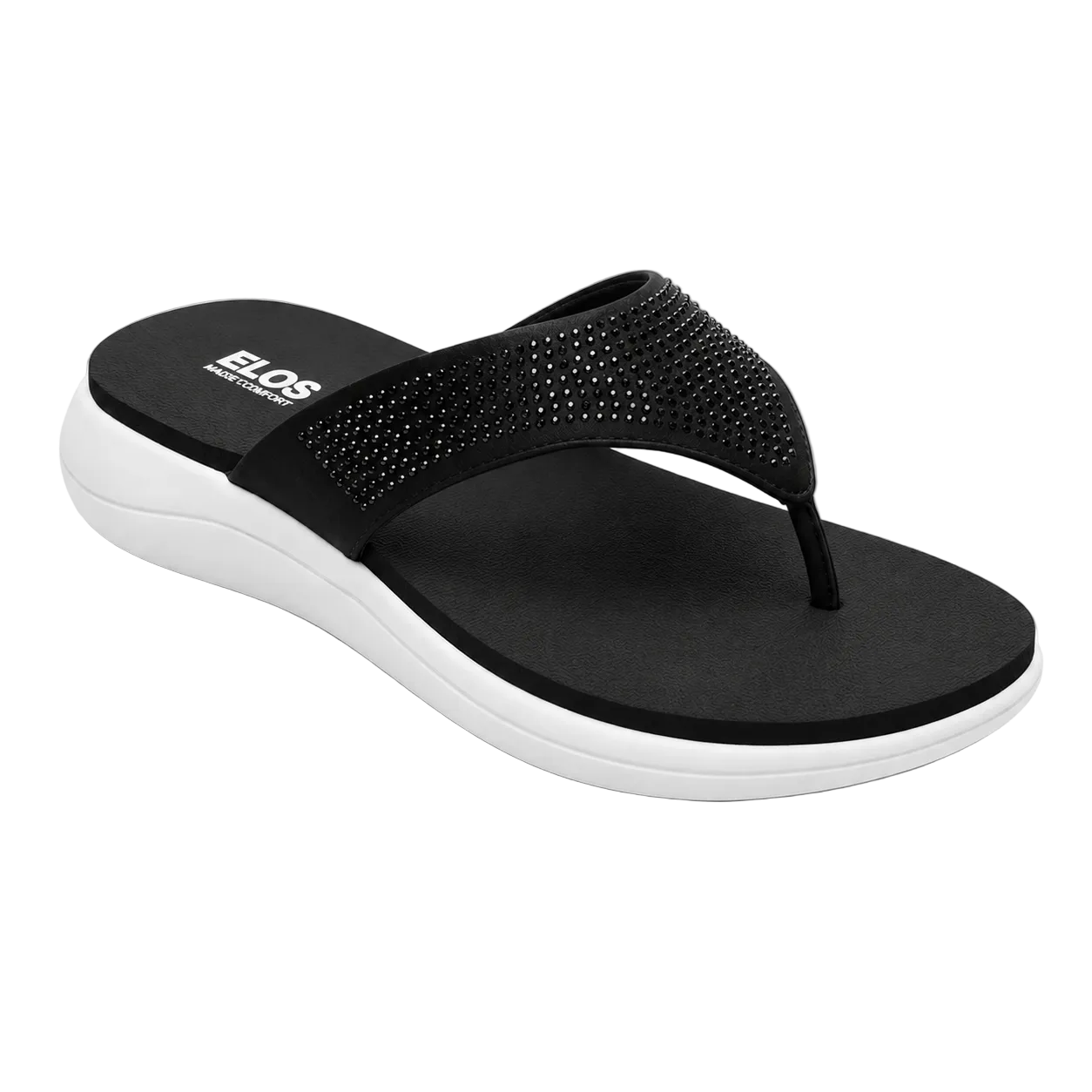 ELOS Stardust Black Women's Comfort Flip Flops
