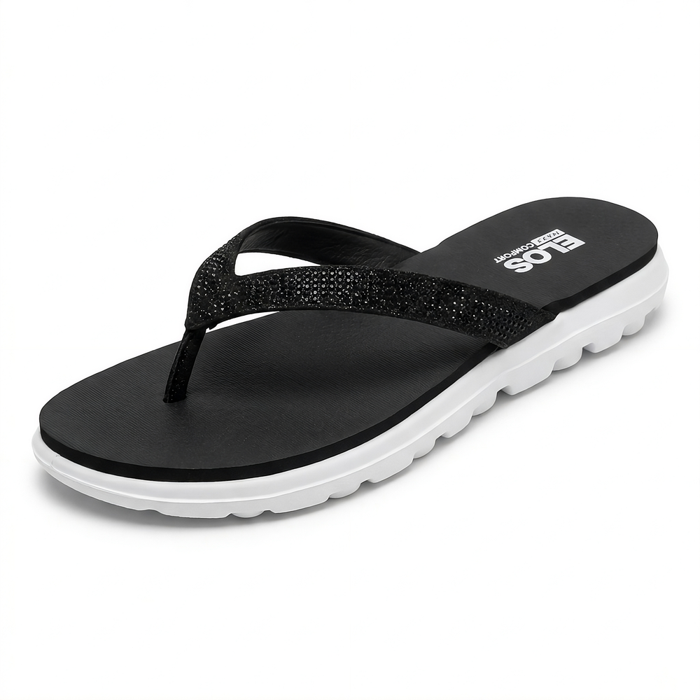 ELOS Luma Black Women's Comfort Flip Flops