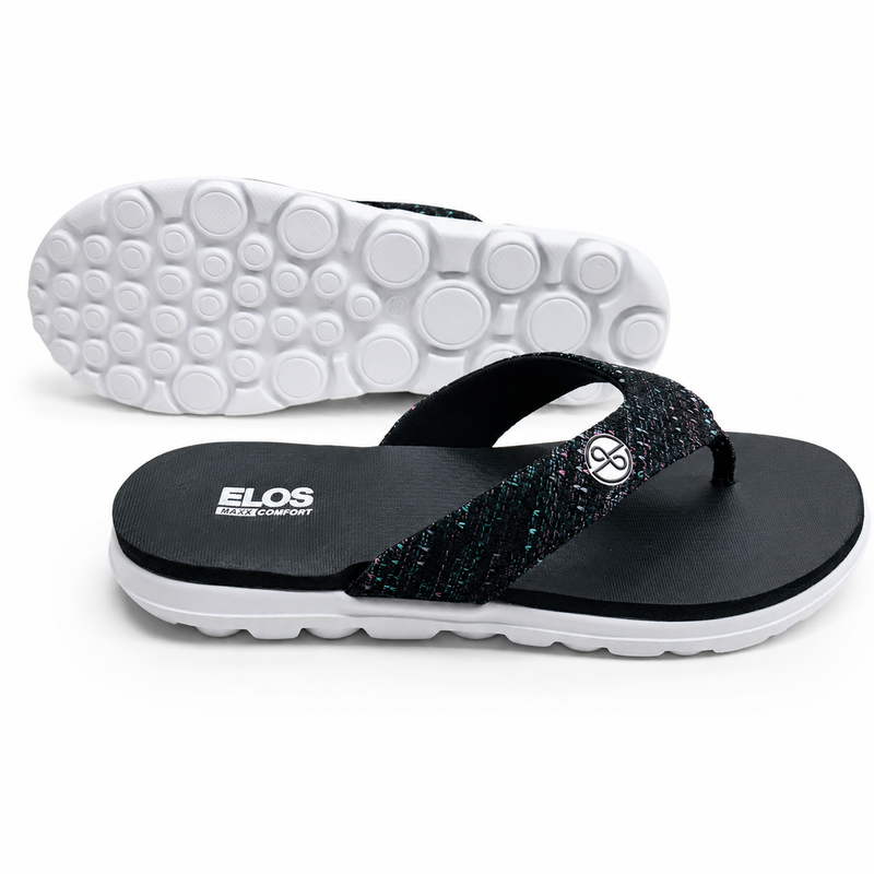 ELOS Knit Black Women's Comfort Flip Flops