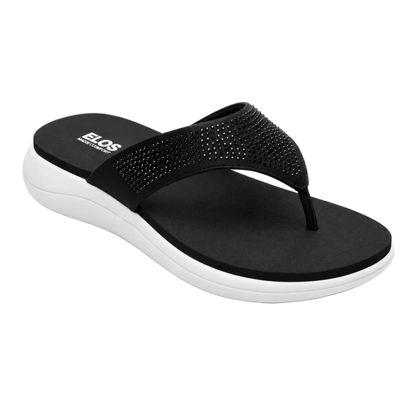 ELOS Stardust Black Women's Comfort Flip Flops