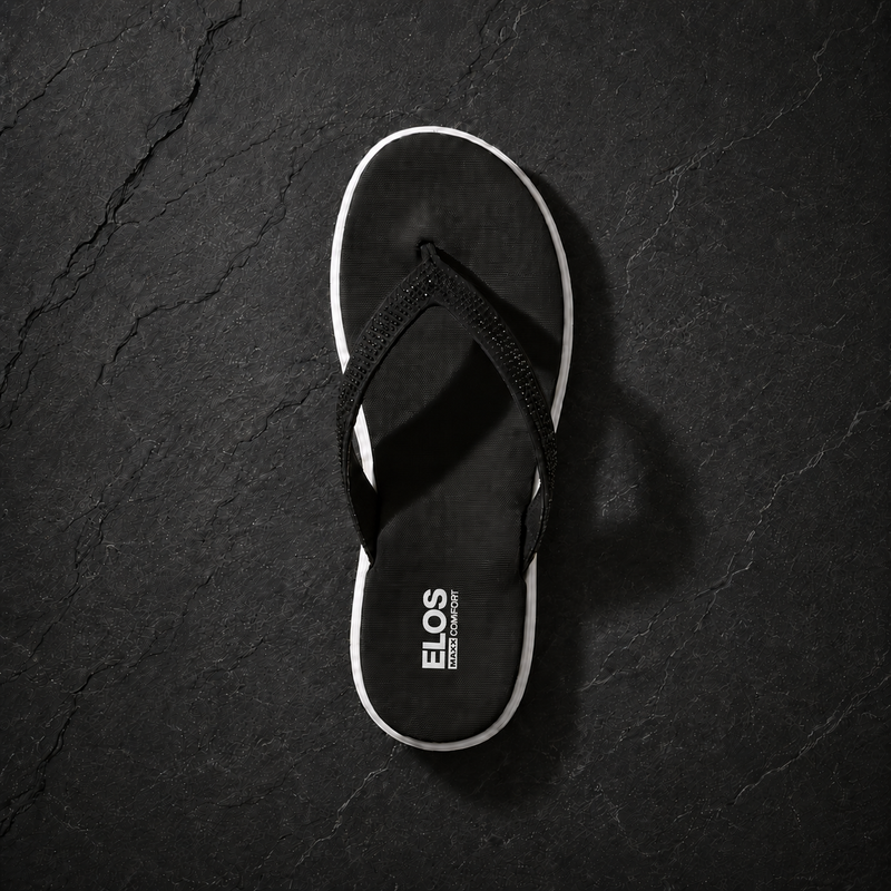 ELOS Luma Black Women's Comfort Flip Flops