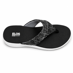 ELOS Jute Black Women's Comfort Flip Flops