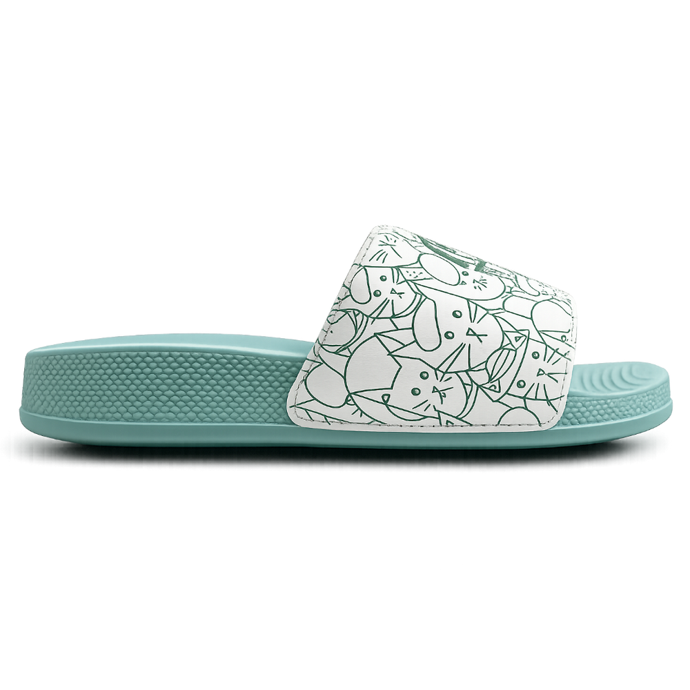 ELOS Doodle Sage Green Women's Comfort Slides