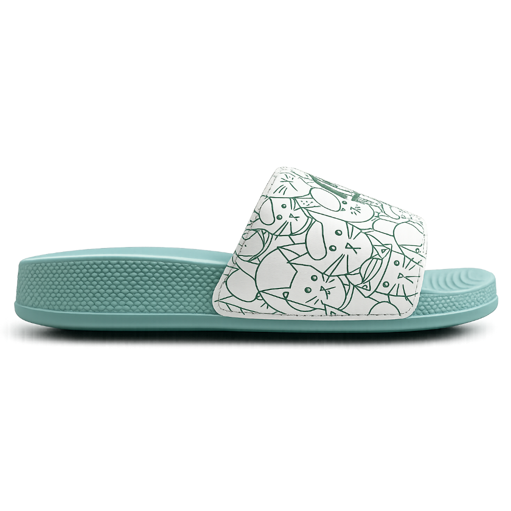 ELOS Doodle Sage Green Women's Comfort Slides