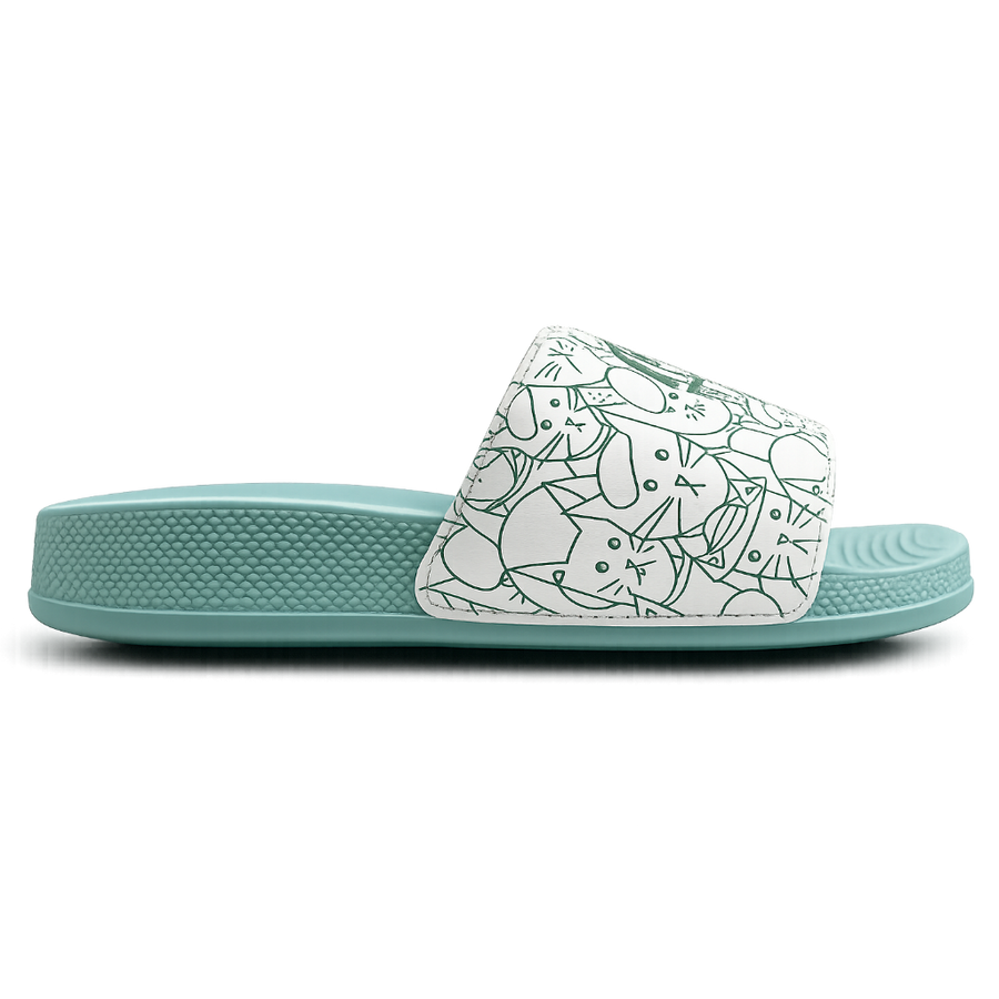 ELOS Doodle Sage Green Women's Comfort Slides