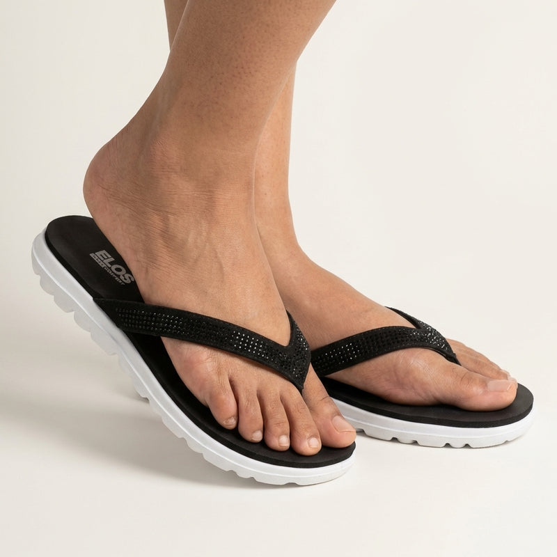 ELOS Luma Black Women's Comfort Flip Flops