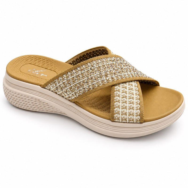 ELOS Bliss Beige Women's Comfort Sandals