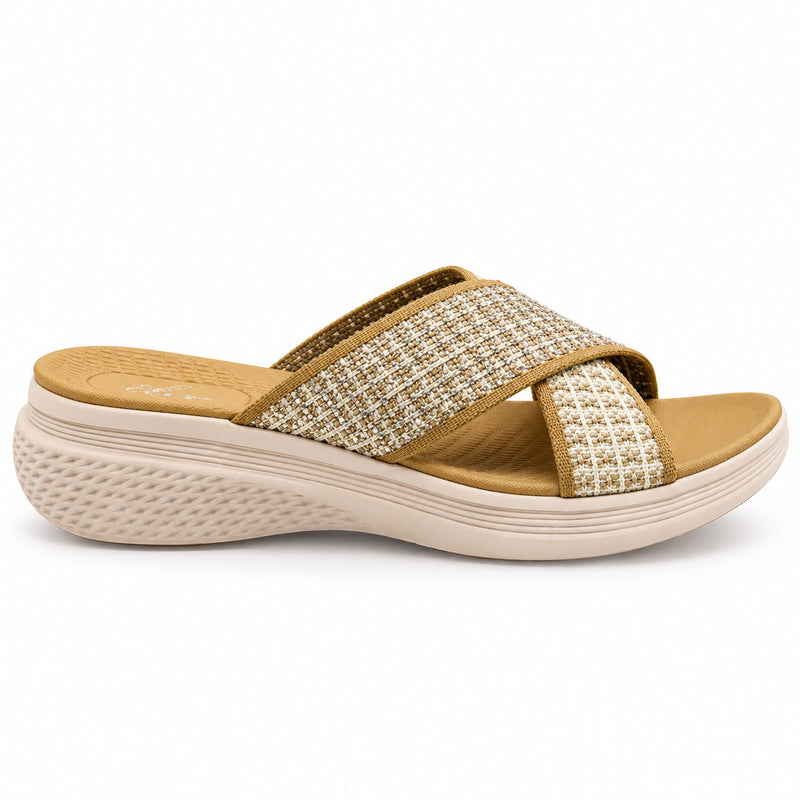 ELOS Bliss Beige Women's Comfort Sandals