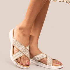 ELOS Bliss Beige Women's Comfort Sandals
