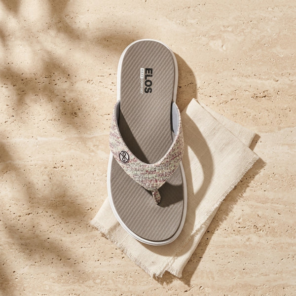 ELOS Knit Grey Women's Comfort Flip Flops