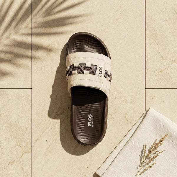 ELOS Flex Beige Women's Comfort Slides
