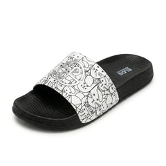 ELOS Doodle Black Women's Comfort Slides