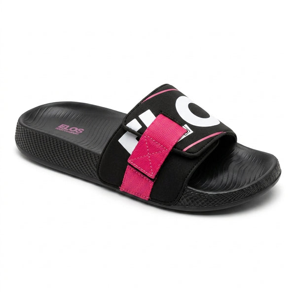 ELOS Vibe Black Women's Comfort Slides
