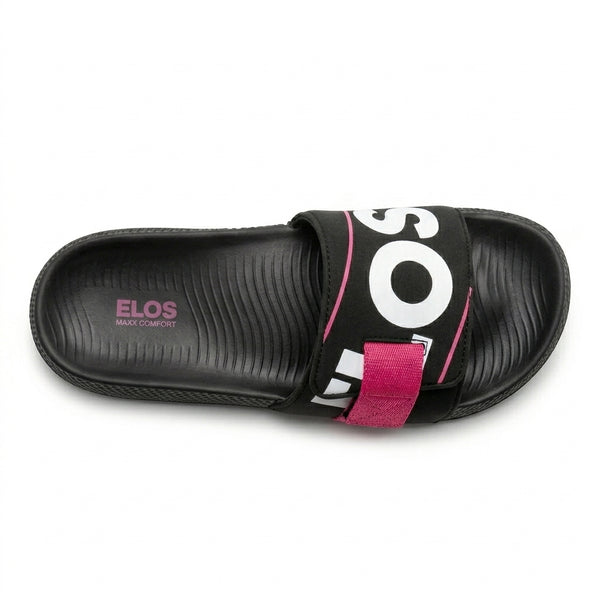 ELOS Vibe Black Women's Comfort Slides