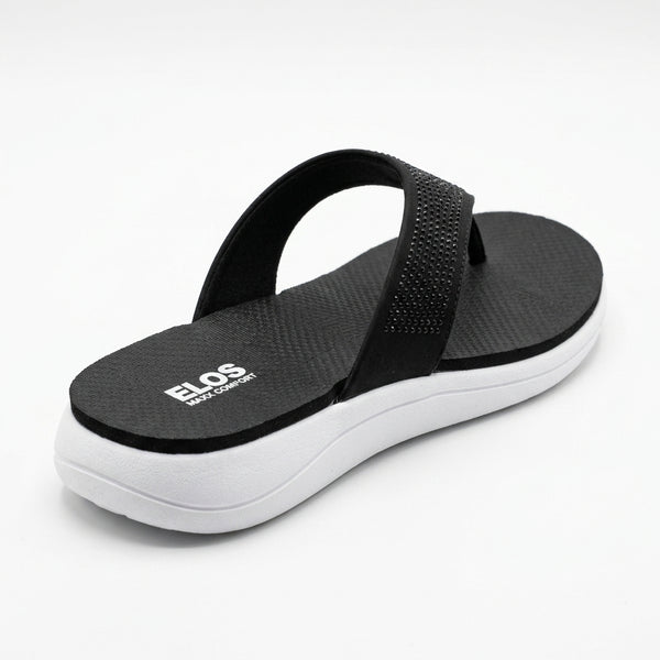 ELOS Stardust Black Women's Comfort Flip Flops