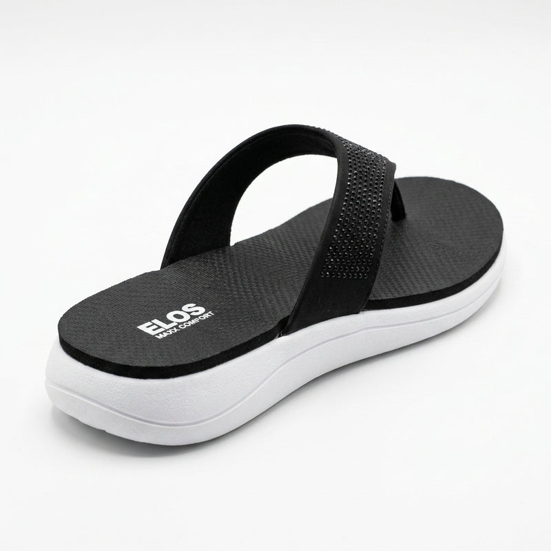 ELOS Stardust Black Women's Comfort Flip Flops