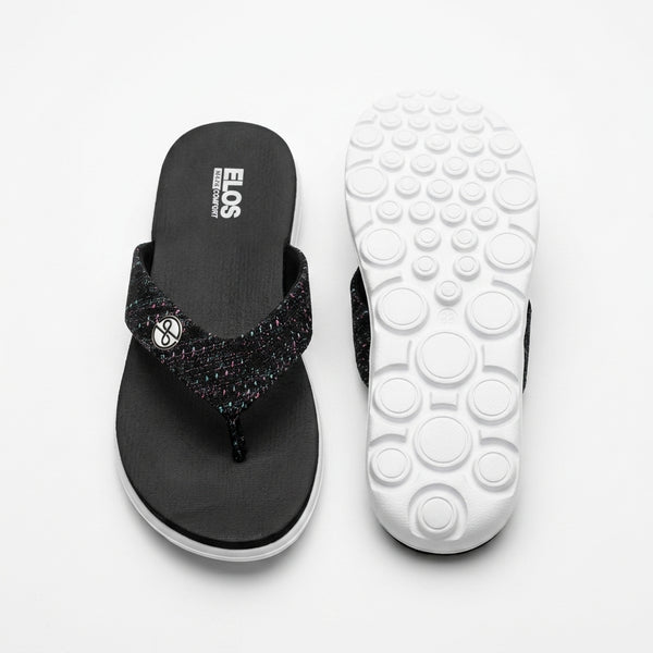 ELOS Knit Black Women's Comfort Flip Flops