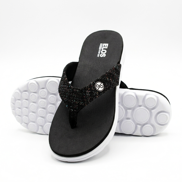 ELOS Knit Black Women's Comfort Flip Flops