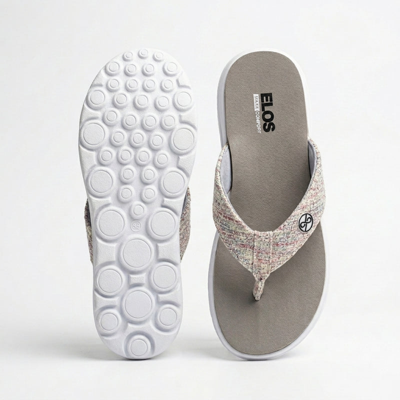 ELOS Knit Grey Women's Comfort Flip Flops