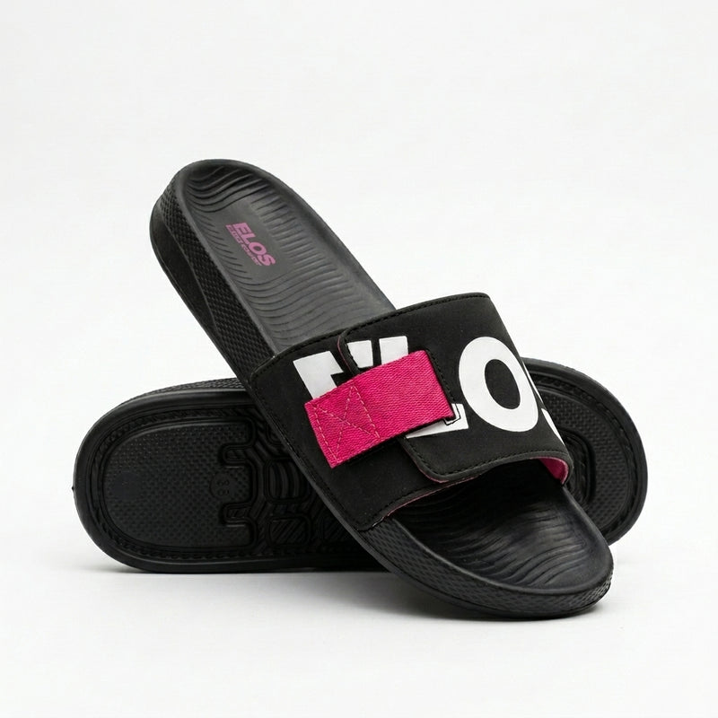 ELOS Vibe Black Women's Comfort Slides