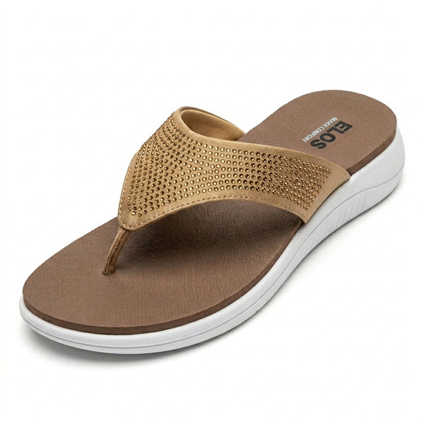 ELOS Stardust Beige Women's Comfort Flip Flops