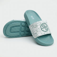 ELOS Doodle Sage Green Women's Comfort Slides