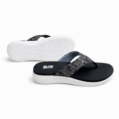 ELOS Jute Black Women's Comfort Flip Flops