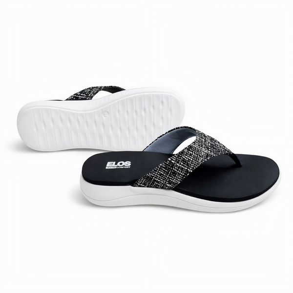 ELOS Jute Black Women's Comfort Flip Flops