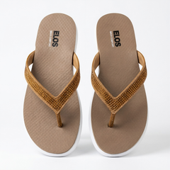 ELOS Luma Tan Women's Comfort Flip Flops