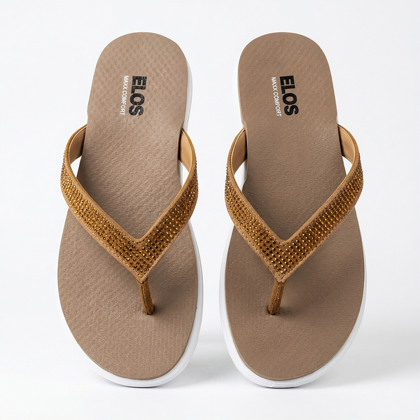 ELOS Luma Tan Women's Comfort Flip Flops