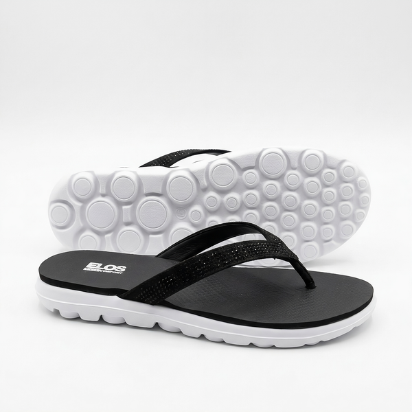 ELOS Luma Black Women's Comfort Flip Flops