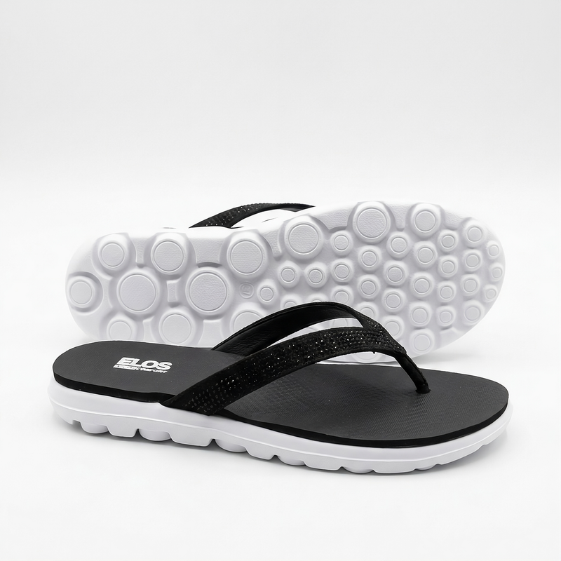 ELOS Luma Black Women's Comfort Flip Flops
