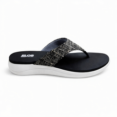 ELOS Jute Black Women's Comfort Flip Flops