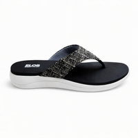 ELOS Jute Black Women's Comfort Flip Flops
